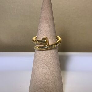 Elegant Gold nail ring